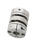 Built Tough Flexible Shaft Coupling For Servo Motors And Encoders featuring 5mm 6mm 8mm aluminum design for CNC setup in close-up view.