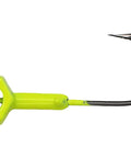 Crappie Magnet Eye Hole Hammer Head Jighead One Sixteenth Ounce Chartreuse For Freshwater Fishing, side view of chartreuse hook