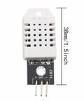 Plug And Play Digital Temperature And Humidity Sensor Module With Cable For Greenhouse Monitoring And Industrial Environment Control For DIY Electronics Projects Using DHT22 AM2302, close-up view showing size and pins