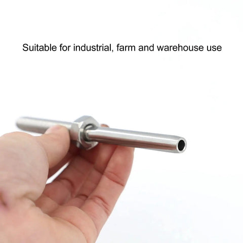 10 Pack Stainless Steel Thread Swage Lag Screws Cable Railing Hardware Kit in hand