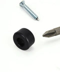 10 Pack PU Shock Absorbing Cushions For Roller Skates Black Vibration Pads with screws and drill bit
