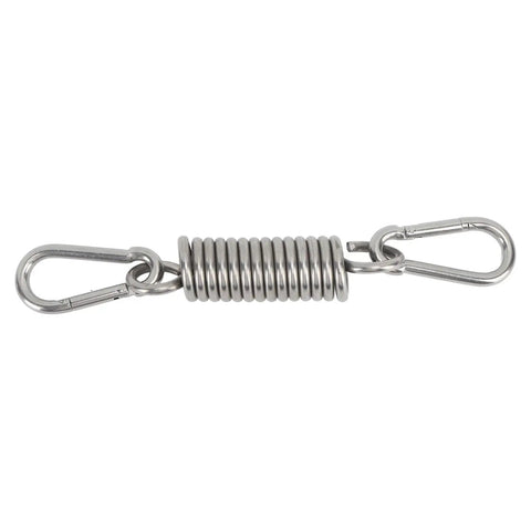 Beefy Heavy Bag Spring In 304 Stainless Steel 200kg Load Capacity Punching Bag Hanger with carabiners for home gym setup.