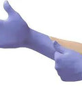 Person wearing Supreno SE Nitrile Gloves Powder Free Medium 9.6 Inch 4.7 Mil Thick Ambidextrous Pack Of 1000 Durable Grip