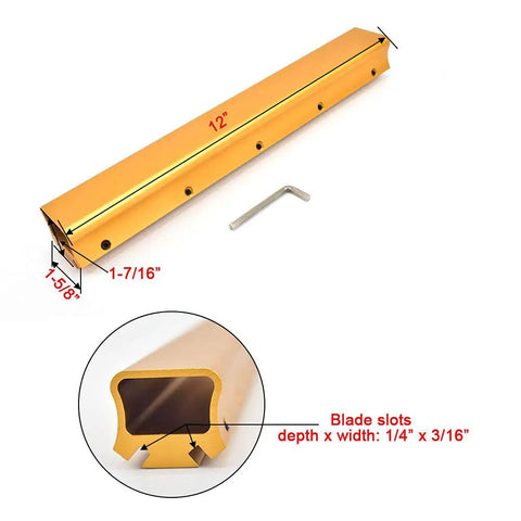 12 Inch Jointer Planer Blade Sharpener Jig For Woodworking Knives, Aluminum Pro Grade Sharpening Tool, Easy 45 Degree Slot Alignment And Quick Blade Install, 1 Pack