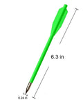 6.3 Inch Crossbow Bolts 36 Pack For 50 To 80 Lb Mini Crossbows, green shaft with metal tip and plastic fletching