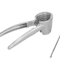 Heavy Duty Aluminum Nutcracker With Spring Loaded Crackers, Anti Slip Handle, With Two Diameter Crackers For Walnuts, Pecans, Hazelnuts