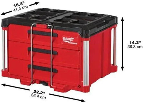 Heavy Hitter Three Drawer Tool Box With Locked Down Security Built For Job Sites Smooth Glide Compartment Holds Fifty Pounds Of Pro Gear Modular Hustle Rack For Tradesmen And Builders