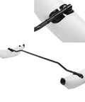 Inflatable Kayak Stabilizer And Outrigger Kit With Dual Floating Balls, shown with sturdy connectors and brackets for choppy water paddling