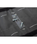 Close-up of UTV Tool Roll Kit with belt removal tools for Kawasaki Teryx KRX 1000, showing labeled sections and screws on roll bag.