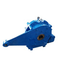 Top Tier Shaft Mounted Worm Gear Reducer SCWO200 For Industrial Setup, blue heavy-duty gearbox with mounting arm.