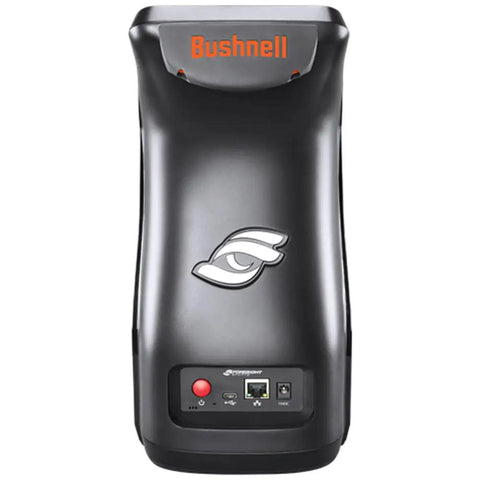 Launch Pro Ball Data Launch Monitor with high-speed cameras, upright black design with connectivity ports, front view.