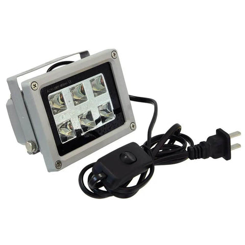 60W 405nm UV Resin Curing Light for SLA DLP 3D Printers with US plug and six high-power UV LEDs in durable aluminum housing