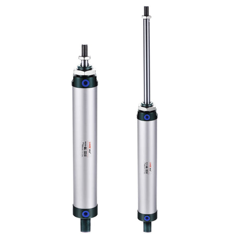 Pneumatic Air Cylinder Double Action MAL32X150 32mm bore, 150mm stroke with Y Connector, aluminum body for automation and industrial use.