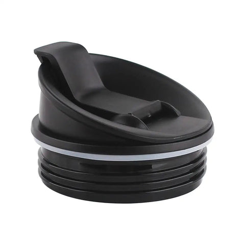 Close-up of black lid from Two Pack 16oz Replacement Cups With Lids For Ninja Blenders With Four Tabs, Dishwasher Safe