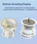 Bottom view of Concrete Planter Molds For DIY Garden Projects Durable Cement Planter Molds For Indoor And Outdoor Use showing grouting design.
