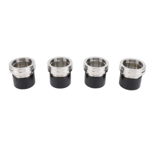 4 Piece Boat Trailer Wheel Bearing Protector Set With Stainless Steel Hub Grease Caps And Protective Bra Dual 2.441 Inch Design