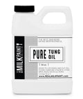 Pure Tung Oil For Wood Finishing, Food Grade And Waterproof, 16 Oz, front view of bottle with label details
