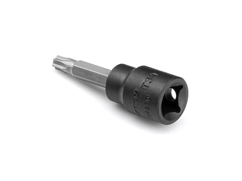 3/8-Inch Drive Torx Impact Bit Socket T30 with precision geometry and two-piece design against white background