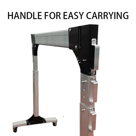 Close-up of Heavy Duty Portable Aluminum Gantry Crane With Adjustable Height showing handle for easy carrying.