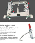 Beefy J Hook Toggle Clamp With Quick Draw Latch Action Rock Solid 375Lb Holding Capacity Straight Pull Lock Adjustable Clamp.