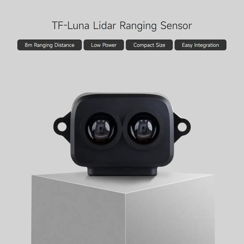 TF Luna Lidar Ranging Sensor For Raspberry Pi Pico And Microcontrollers 8 Meter TOF Laser Module on display stand