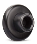 Solid Wall Door Bumper Stop With Thick 1 1/8 Inch Rubber Cushion And Matte Black Metal Shield Keeps Door Handles Off Painted Walls Quick Screw Mount Hardware Upgrade For Any Home Space, side view