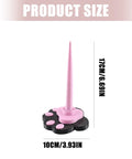 Desk Yarn Stand With Swivel Wheels And Textured Non Slip Base, Adjustable Spool Holder, 17cm tall, 10cm wide in pink and black