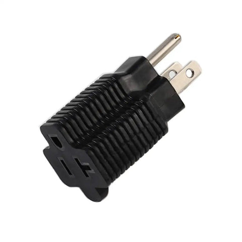 15 Amp To 20 Amp Plug Adapter For Home Use ETL Listed NEMA 5-15P To 5-15R And 5-20R Combo Converts A Standard Household Plug To 20 Amp T Blade Safe Durable AC Power Adapter