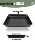 Square Stepping Stone Molds Set For Concrete 10.2 Inch Paver Molds 1.18 Inch Depth Reusable DIY Cement Trays for garden paths