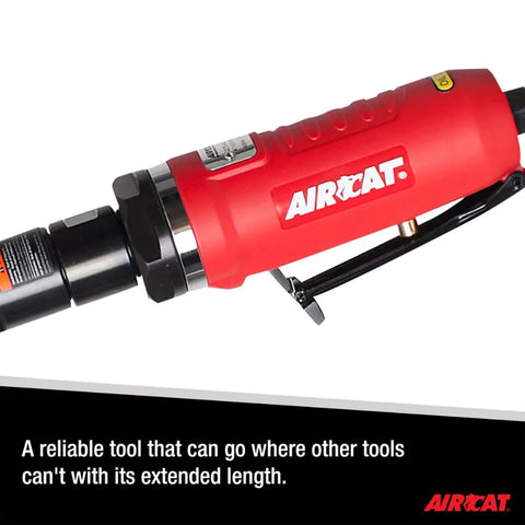 Heavy Duty Workhorse 4 Inch Extended Inside Cut Off Tool With 14000 RPM Spindle Lock Ergonomic grip highlighted for precision metal cutting.