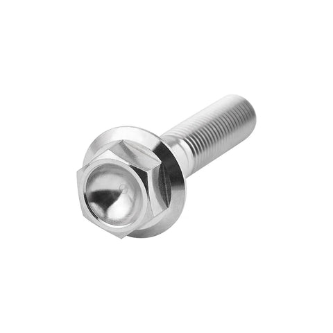 Titanium M10 flange hex bolt, 45mm length, 1.25 pitch
