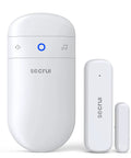 Wireless Door Alert Chime For Home And Business, Real Time Door Open Notifications, Instant Entry Alerts, No-Fuss Setup, Keeps Your Property Safe With 24/7 Peace Of Mind And Quick Door Alerts At Every Entrance. White wireless chime and two door sensors