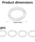 4 Pack O Ring Gasket Set For Harmony Manual Breast Pump Replacement Durable Silicone Seals Easy Install Compatible Pump Parts For Strong Suction And Leak Prevention, 0.6cm, 4pcs