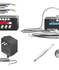 Just Plug Lighting System Kit with Light Hub, Expansion Hub, Power Supply, and Spice of Life Tweezers shown in components.