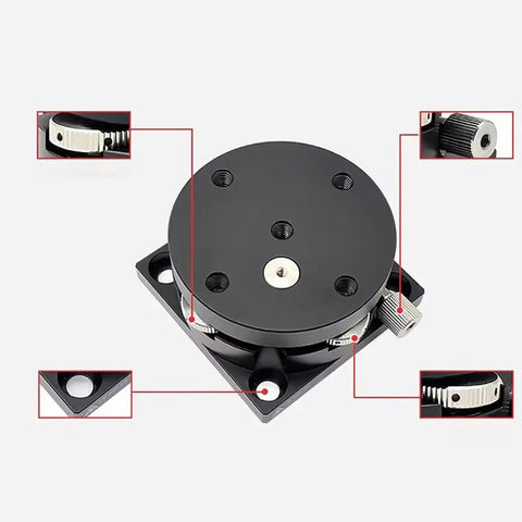 Manual Tilt And Rotation Precision Stage For Optical Experiments And Lab Alignment, Rotary Positioning Platform Model LSD-BD-656-M6