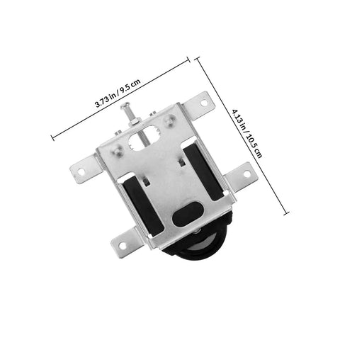 Genuine Stainless Steel Sliding Door Rollers With Double Bearing Quiet Glide Wheels Closet Pantry Track Swap Fix Smooth Operation Easy Install Built Damn Tough, dimensions 3.73 in x 4.13 in.