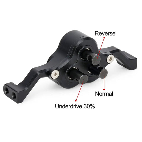 Underdrive 30 Percent Aluminum Transfer Case Gearbox For One Tenth RC Crawler Cheater Rigs With 70mm Width And Three Shaft Options