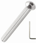 Top Shelf Heavy Duty 3/8-16 X 3 Inch Button Head Socket Cap Screws 304 Stainless Steel Hex Bolts with Allen wrench.