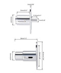 Top Notch Push Plunger Lock For Cabinets And Desk Drawers Keyed Alike Design Two Piece Set size measurements in chrome steel.