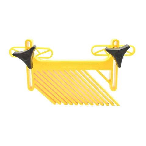 Hardcore Table Saw Featherboard Locks Tight On Standard Thirty Four X Three Eight Inch Miter Slots To Shut Down Kickback And Keep Rip Cuts Straight Shooter with yellow durable composite design.