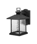 Lumsden Wall Mount Outdoor Black LED Motion Sensor Lantern for patio backyard and garden lighting, weatherproof security light.