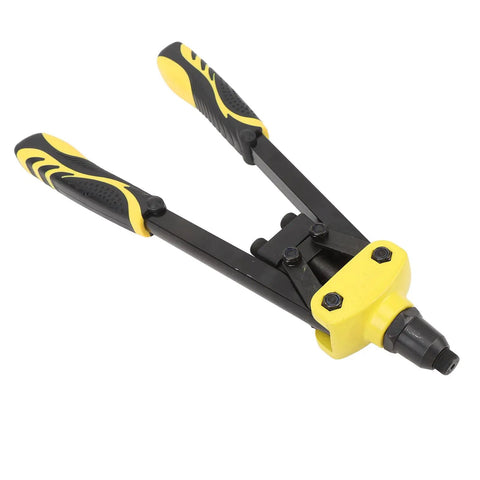 Heavy Duty Rivet Nut Tool Kit With Ergonomic Grip Professional Grade Alloy Steel Hand Tool For Auto Repair And Home DIY Projects That Make Work Super Dope And Easy. yellow black rivet nut tool