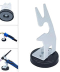 Heavy Duty White Carbon Steel Magnetic Torch Holder For TIG Plasma Cutter With Round Body Design 3.31 Inch Diameter side view