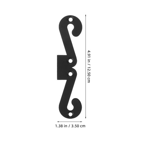 Premium Four Pack Carbon Steel Barn Door Hinge Hardware In Matte Black For Smooth Sliding Operation tool-free setup 12.50cm long hinge