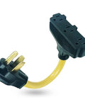 Beefy Heavy Duty Dryer 10-30P Male To Triple 5-15R Female Outlet Adapter 125V Household Tri Outlet 3750W Max 10 AWG Copper