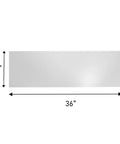 White Melamine Shelf Board Dope Durable Cabinet Replacement Shelf 36 Inch Long 12 Inch Wide For Cabinets Retail Thrift Business Home Or Office Storage Sleek And Sturdy, shown flat with 36 x 12 in dimensions