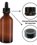 Pro Grade Clear Perforated Shrink Bands For Large Bulk Containers Tamper Evident Seals, amber bottle with perforated cap