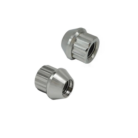 Ultra Lightweight Titanium Lug Nuts 12 Point Stud Lock For M12 And M14 Wheels Open End 20 Pack Aerospace Grade GR5 6AL4V
