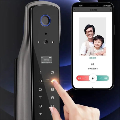 Next Level Smart Indoor Door Lock With Zero Fuss App Remote Control Reliable Fingerprint Scanner with touchscreen interface