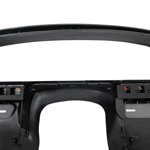 Front view of black ABS plastic G-PLUS dashboard bezel for Ford F-150/F-250/F-350 (1992-1997)
